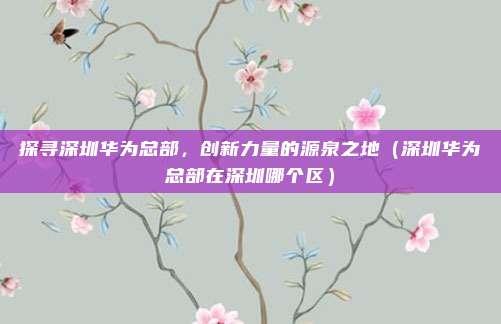 探寻深圳华为总部，创新力量的源泉之地（深圳华为总部在深圳哪个区）