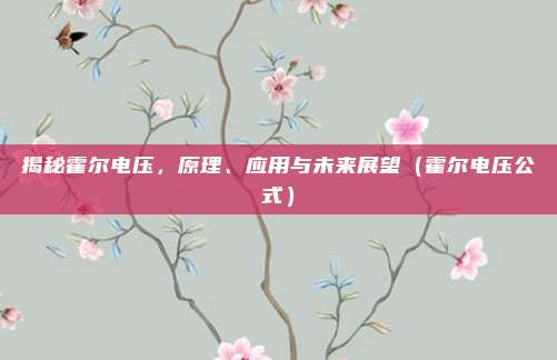 揭秘霍尔电压，原理、应用与未来展望（霍尔电压公式）