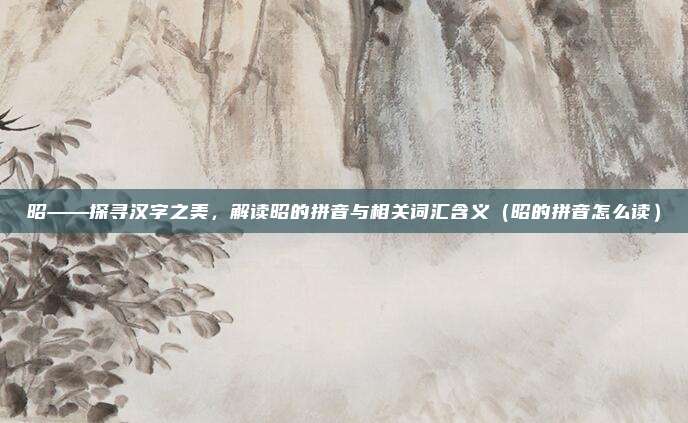 昭——探寻汉字之美，解读昭的拼音与相关词汇含义（昭的拼音怎么读）