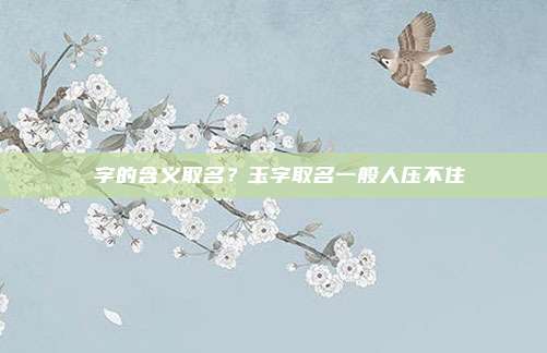 玗字的含义取名？玉字取名一般人压不住