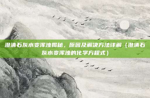 澄清石灰水变浑浊揭秘，原因及解决方法详解（澄清石灰水变浑浊的化学方程式）