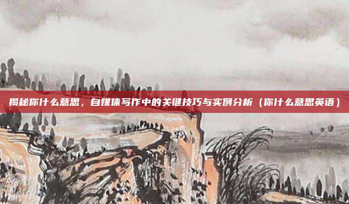 揭秘你什么意思，自媒体写作中的关键技巧与实例分析（你什么意思英语）