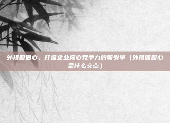 外接圆圆心，打造企业核心竞争力的新引擎（外接圆圆心是什么交点）
