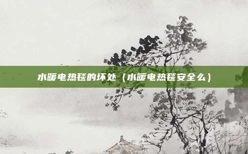 水暖电热毯的坏处（水暖电热毯安全么）