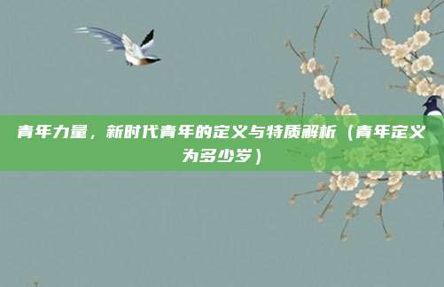 青年力量，新时代青年的定义与特质解析（青年定义为多少岁）