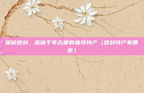 探秘登封，品味千年古都的独特特产（登封特产有哪些）