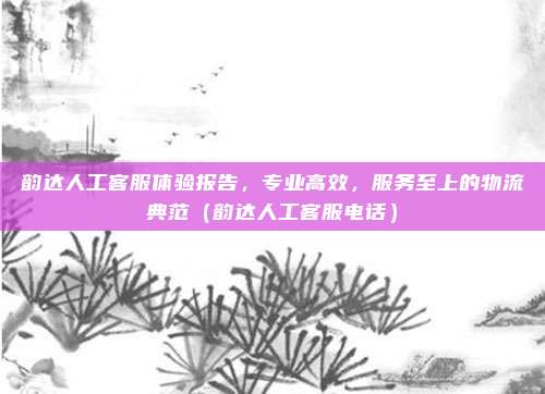 韵达人工客服体验报告，专业高效，服务至上的物流典范（韵达人工客服电话）