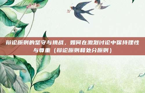 辩论原则的坚守与挑战，如何在激烈讨论中保持理性与尊重（辩论原则和处分原则）