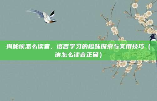 揭秘诶怎么读音，语言学习的趣味探索与实用技巧（诶怎么读音正确）