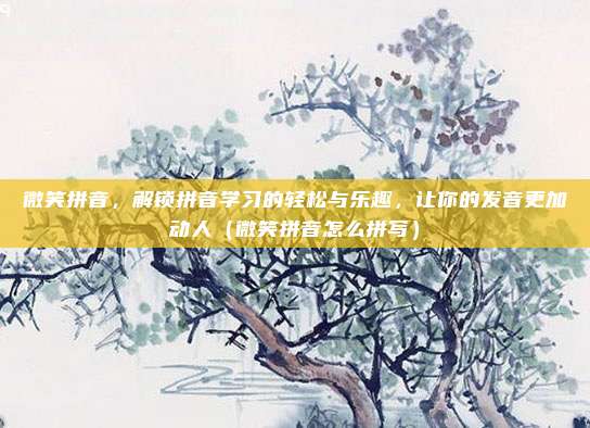 微笑拼音，解锁拼音学习的轻松与乐趣，让你的发音更加动人（微笑拼音怎么拼写）
