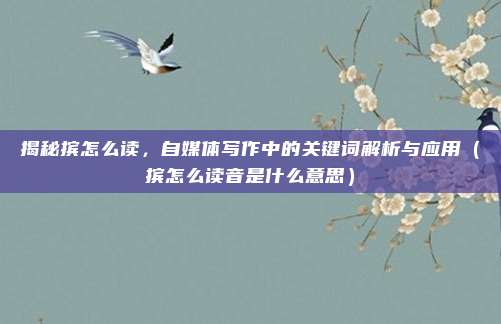 揭秘摈怎么读，自媒体写作中的关键词解析与应用（摈怎么读音是什么意思）