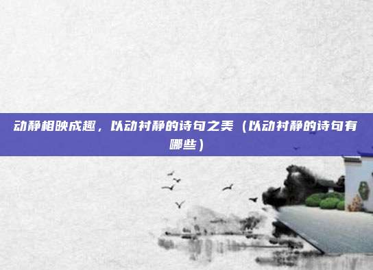 动静相映成趣，以动衬静的诗句之美（以动衬静的诗句有哪些）