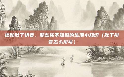 揭秘肚子拼音，那些你不知道的生活小知识（肚子拼音怎么拼写）