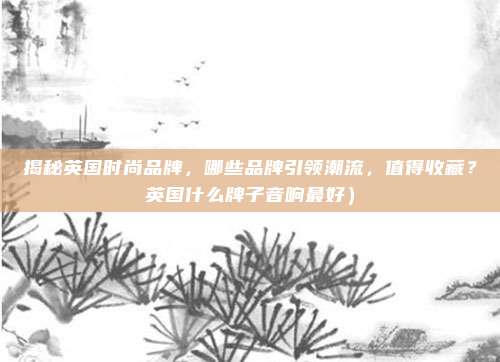 揭秘英国时尚品牌,哪些品牌引领潮流,值得收藏?英国什么牌子音响最好)