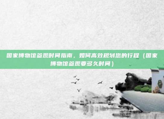 国家博物馆参观时间指南,如何高效规划您的行程(国家博物馆参观要多久时间)
