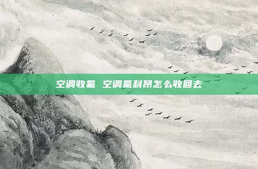 空调收氟 空调氟利昂怎么收回去