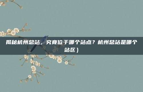 揭秘杭州总站，究竟位于哪个站点？杭州总站是哪个站区）