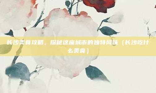 长沙美食攻略,探秘这座城市的独特风味(长沙吃什么美食)