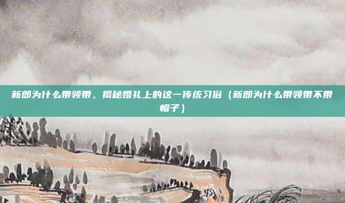 新郎为什么带领带,揭秘婚礼上的这一传统习俗(新郎为什么带领带不带帽子)