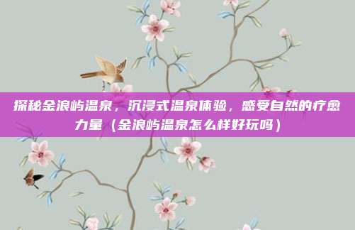 探秘金浪屿温泉,沉浸式温泉体验,感受自然的疗愈力量(金浪屿温泉怎么样好玩吗)