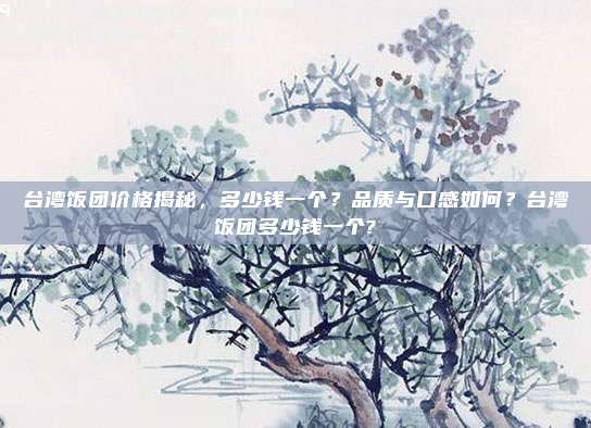 台湾饭团价格揭秘,多少钱一个?品质与口感如何?台湾饭团多少钱一个?