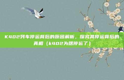 K402列车停运背后的原因解析,探究其停运背后的真相(k402为啥停运了)