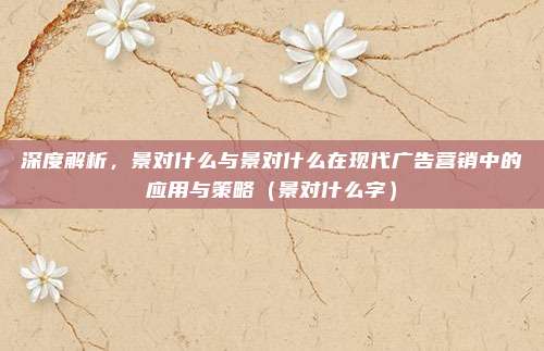 深度解析，景对什么与景对什么在现代广告营销中的应用与策略（景对什么字）