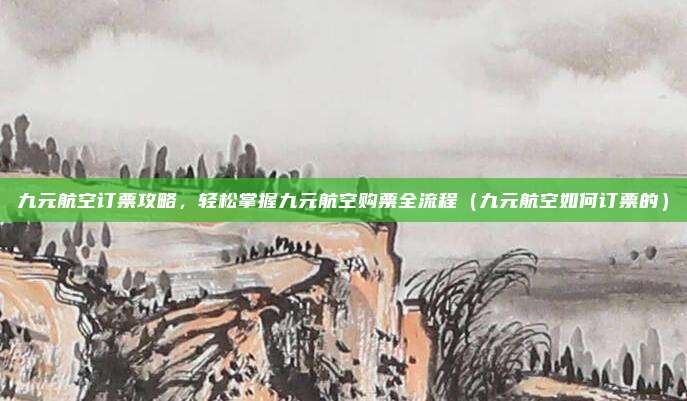 九元航空订票攻略，轻松掌握九元航空购票全流程（九元航空如何订票的）