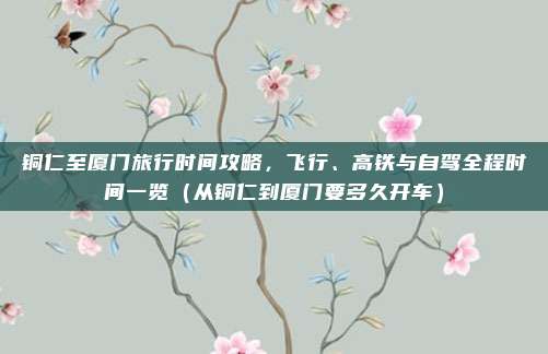 铜仁至厦门旅行时间攻略,飞行、高铁与自驾全程时间一览(从铜仁到厦门要多久开车)