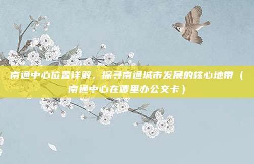 南通中心位置详解，探寻南通城市发展的核心地带（南通中心在哪里办公交卡）