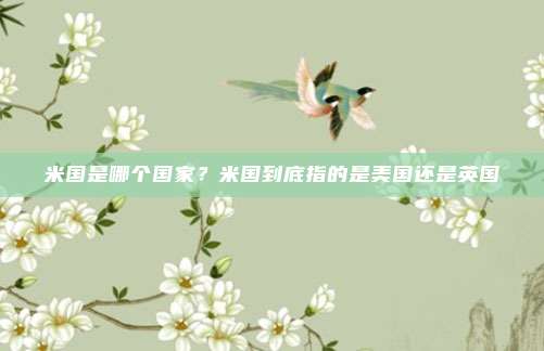 米国是哪个国家?米国到底指的是美国还是英国