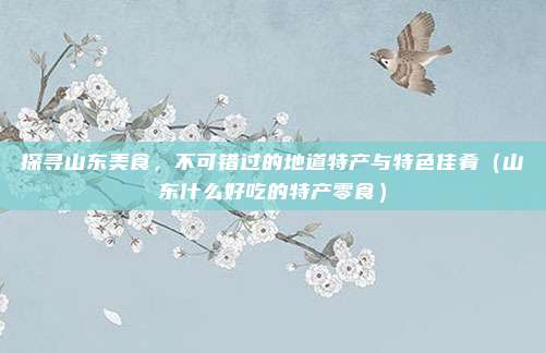 探寻山东美食,不可错过的地道特产与特色佳肴(山东什么好吃的特产零食)