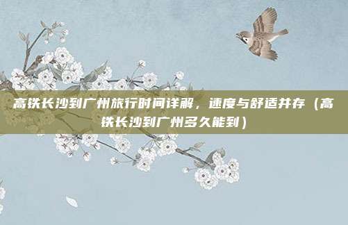 高铁长沙到广州旅行时间详解,速度与舒适并存(高铁长沙到广州多久能到)