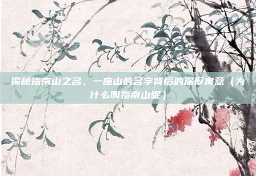 揭秘指南山之名,一座山的名字背后的深厚寓意(为什么叫指南山呢)