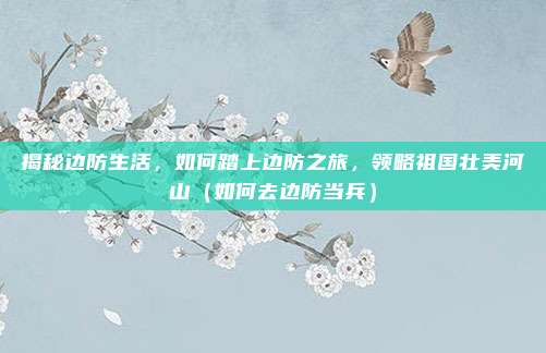 揭秘边防生活,如何踏上边防之旅,领略祖国壮美河山(如何去边防当兵)