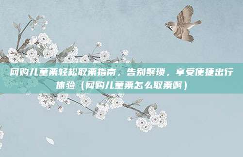 网购儿童票轻松取票指南,告别繁琐,享受便捷出行体验(网购儿童票怎么取票啊)