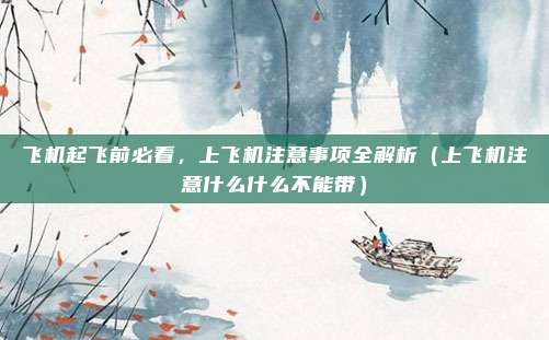 飞机起飞前必看,上飞机注意事项全解析(上飞机注意什么什么不能带)