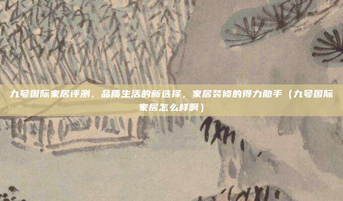 九号国际家居评测，品质生活的新选择，家居装修的得力助手（九号国际家居怎么样啊）