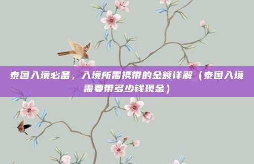 泰国入境必备,入境所需携带的金额详解(泰国入境需要带多少钱现金)