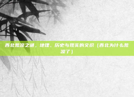 西北荒凉之谜，地理、历史与现实的交织（西北为什么荒凉了）