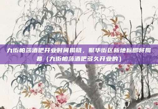 九街帕莎酒吧开业时间揭晓,繁华街区新地标即将揭幕(九街帕莎酒吧多久开业的)
