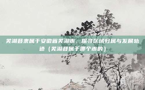 芜湖县隶属于安徽省芜湖市，探寻区域归属与发展轨迹（芜湖县属于哪个市的）