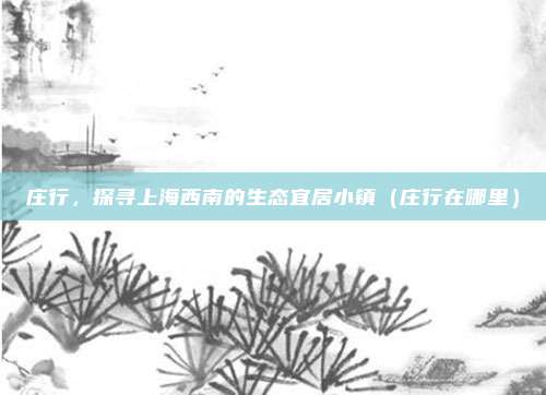 庄行，探寻上海西南的生态宜居小镇（庄行在哪里）