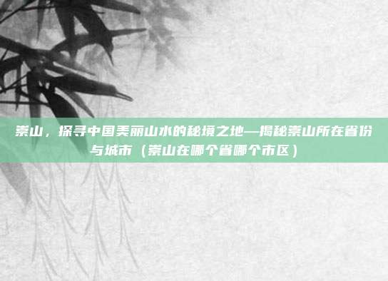 崇山，探寻中国美丽山水的秘境之地—揭秘崇山所在省份与城市（崇山在哪个省哪个市区）