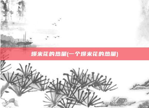 爆米花的热量(一个爆米花的热量)