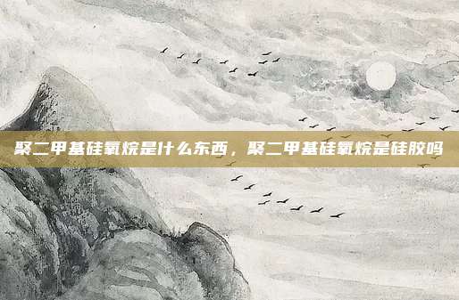 聚二甲基硅氧烷是什么东西,聚二甲基硅氧烷是硅胶吗