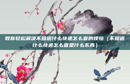 教你轻松解决不知道什么快递怎么查的烦恼(不知道什么快递怎么查是什么东西)