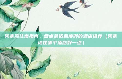 巽寮湾住宿指南,盘点最适合度假的酒店推荐(巽寮湾住哪个酒店好一点)