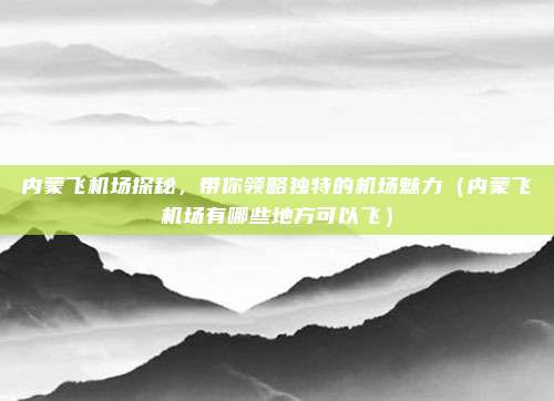 内蒙飞机场探秘,带你领略独特的机场魅力(内蒙飞机场有哪些地方可以飞)