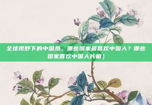 全球视野下的中国热,哪些国家最喜欢中国人?哪些国家喜欢中国人长相)